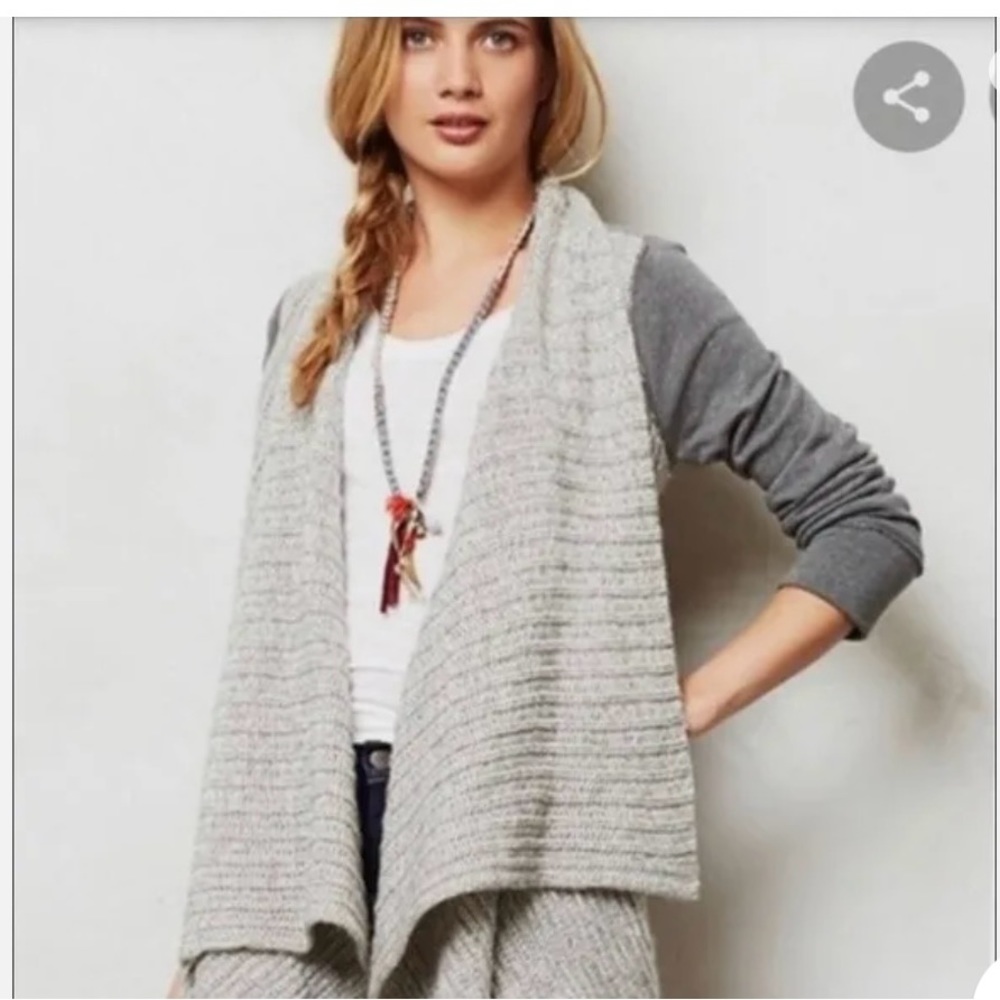 Anthropologie Drape Front Cardigan